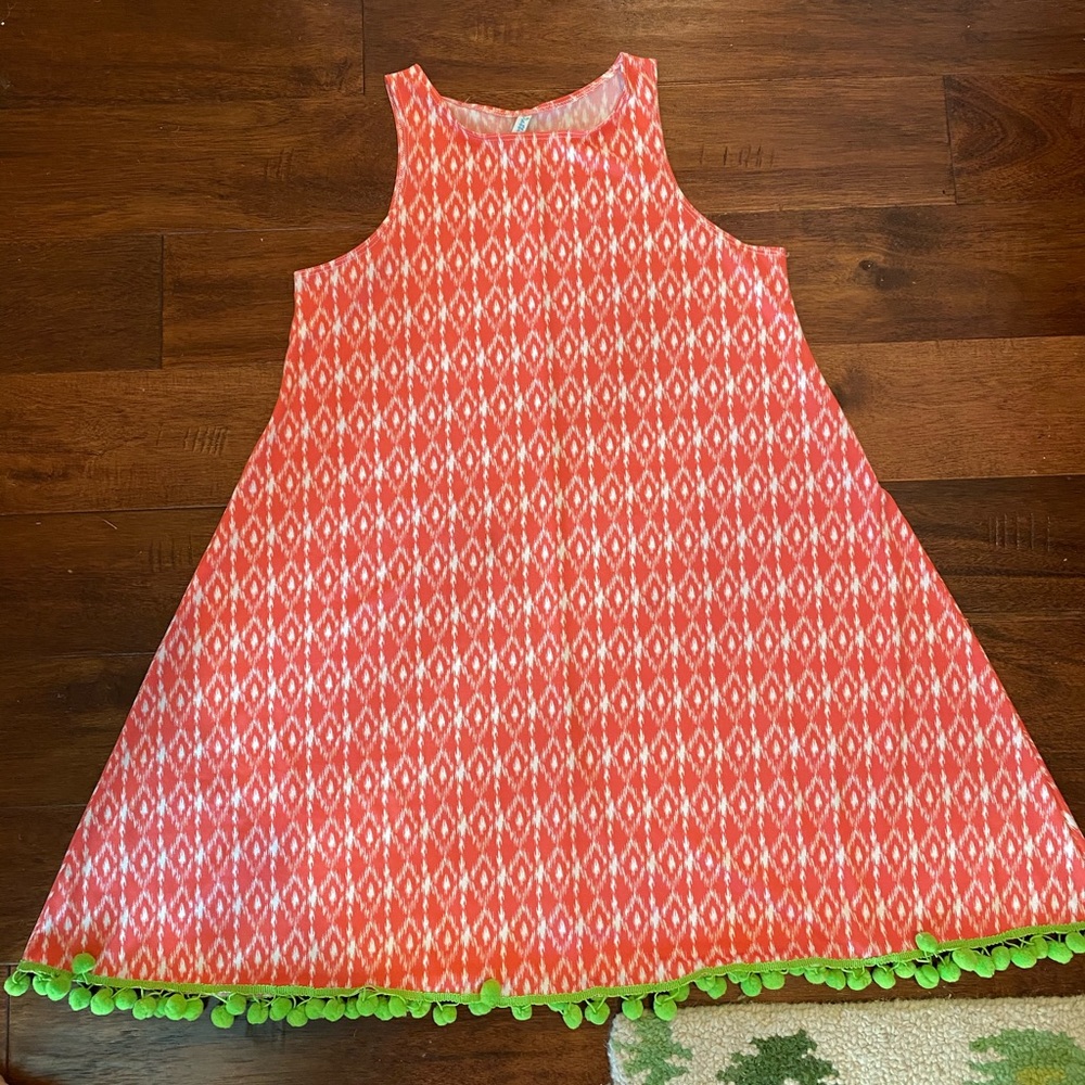 Pink, White and Green Pom Pom Dress